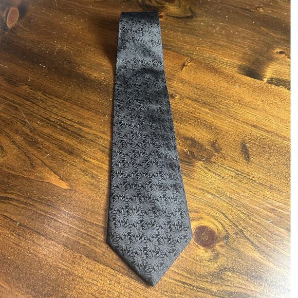 ⭐️‎ Harve Bernard 100% Silk Handmade Black Neck Tie Men's Formal Stylish Vintage - Picture 4 of 7